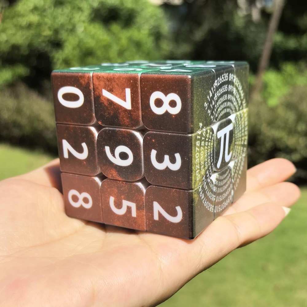 3x3 Speed Cube, Mathematical Pi Magic Cube UV Printing Educational Puzzles Br...