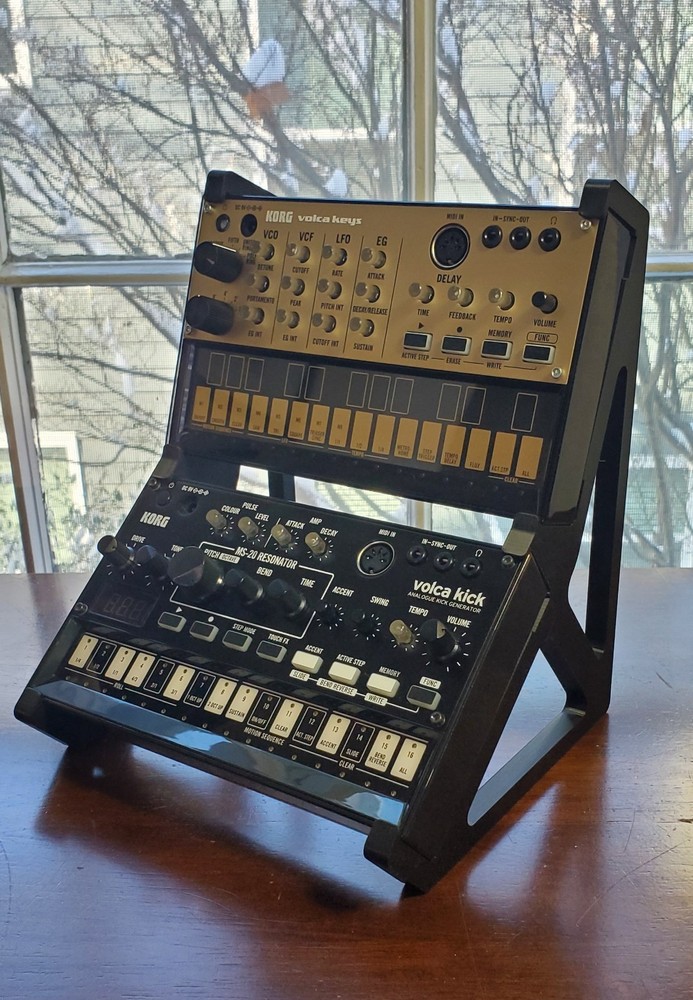 Korg Volca Synthesizer Drum Synth Module Stand 2-Tier Printed Stand Black PLA