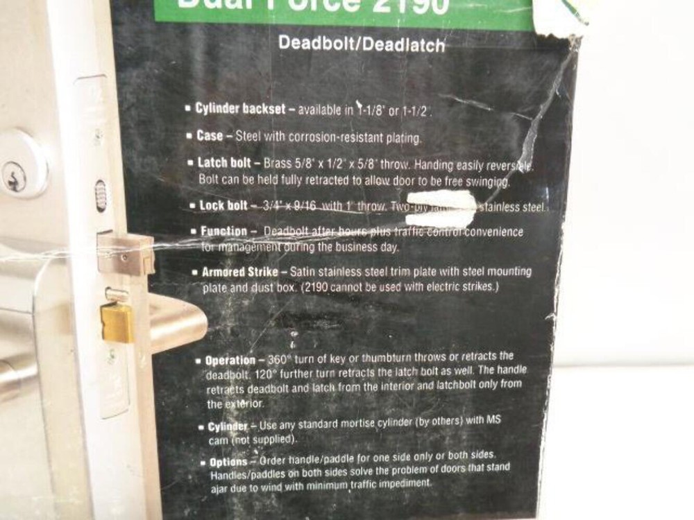 ADAMS RITE DUAL FORCE 2190 DARK BROWN INTERCONNECTED DEADBOLT LOCK ASSEMBLY R29