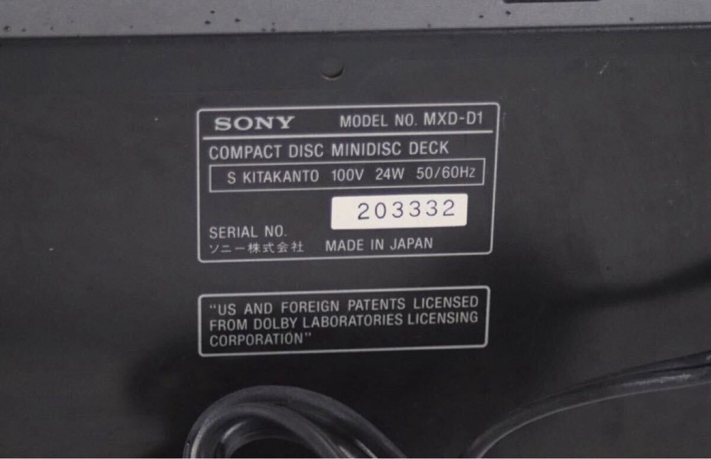 SONY MXD-D1 CD/MD Deck Working Confirmed