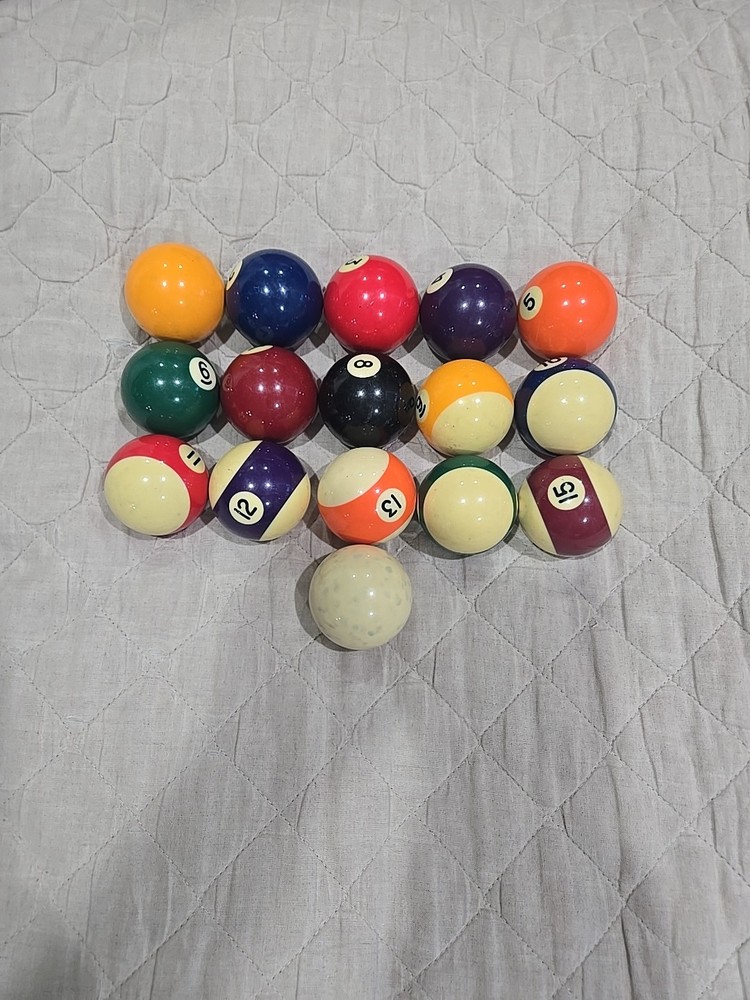 Aramith Billiard Pool Balls, Complete Set 16 Balls Used