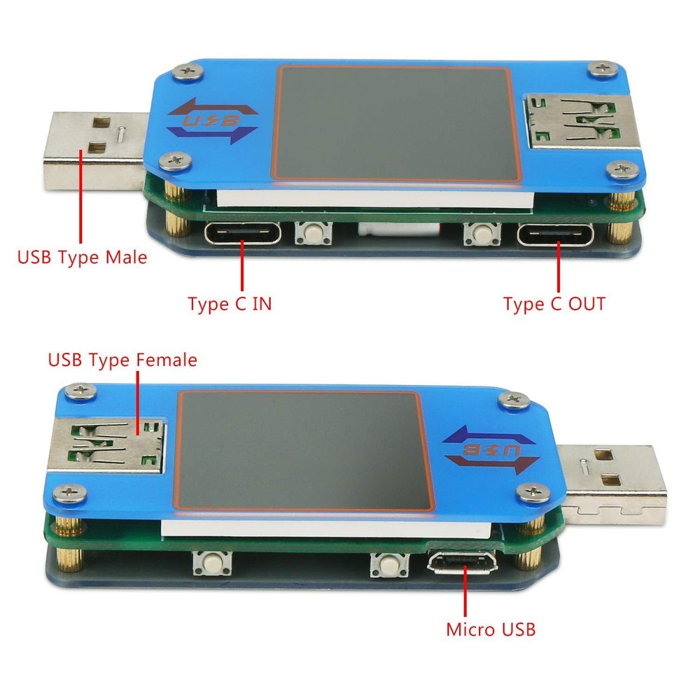 Sleek USB A & C Power Meter for Accurate Charging and Compatibility Tests