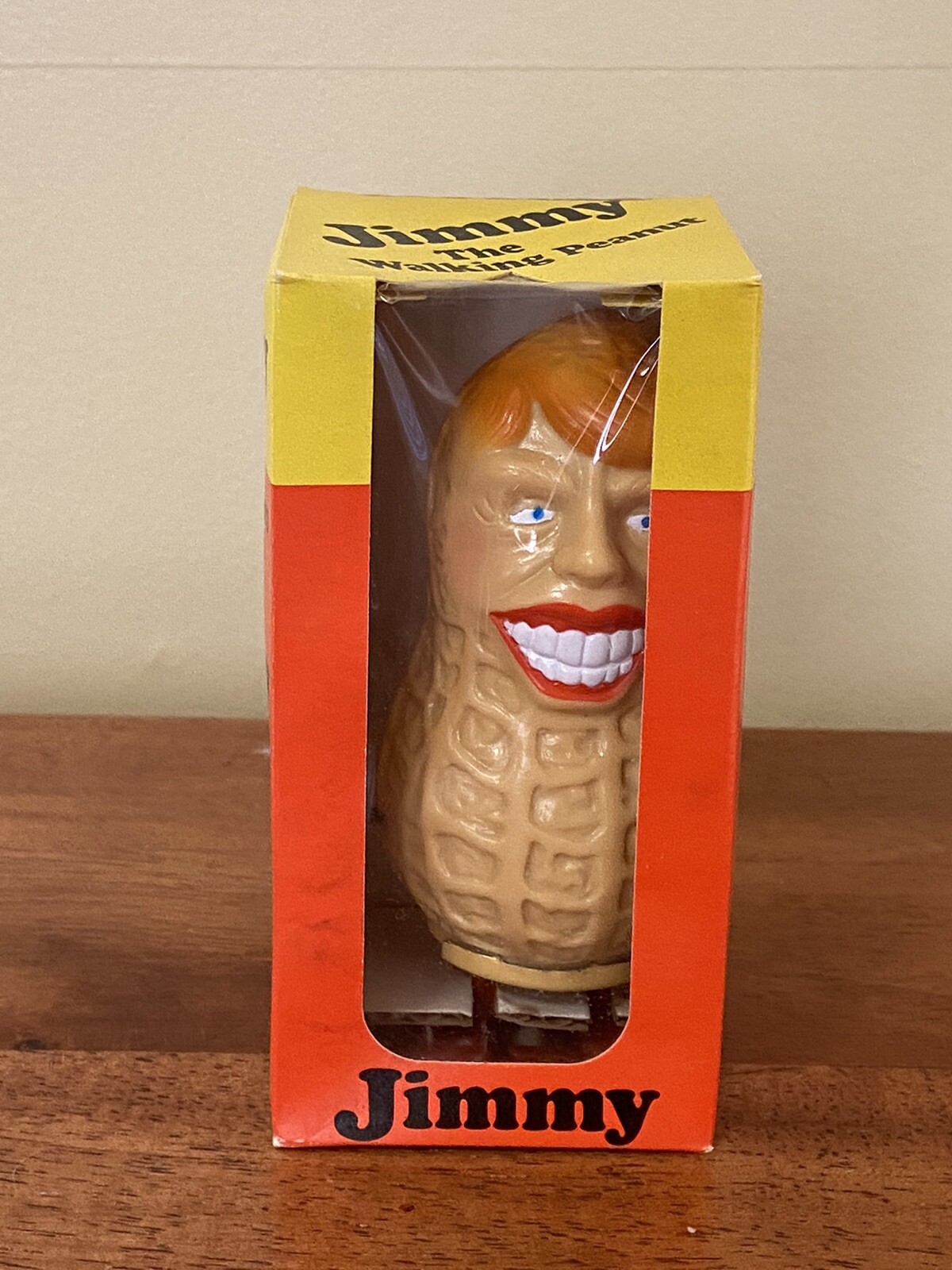 Jimmy Carter "Jimmy The Walking Peanut" Vintage Wind-Up Toy in its Original Box