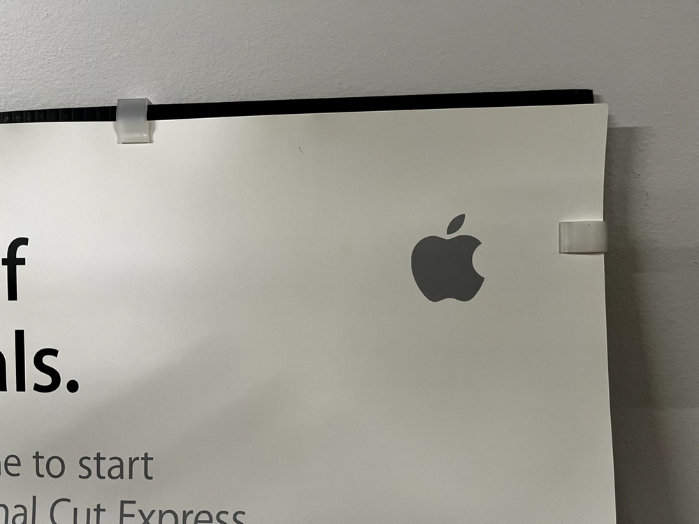 Vintage Rare Apple Computer Poster Final Cut Pro 4 Express Never Displayed 2003