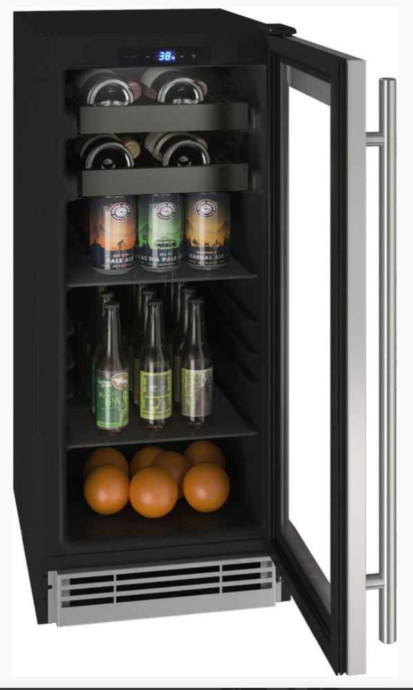 U-Line 15" Compact Refrigerator Wine Cooler 2.9 cu UHBV115-IS01A PANEL READY