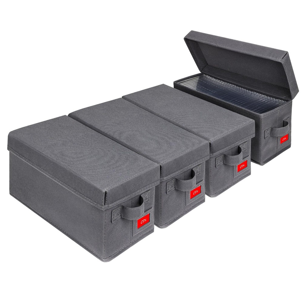 Upgrades CD Storage Box - Perfect CD Case Storage Solution, Stackable CD Orga...
