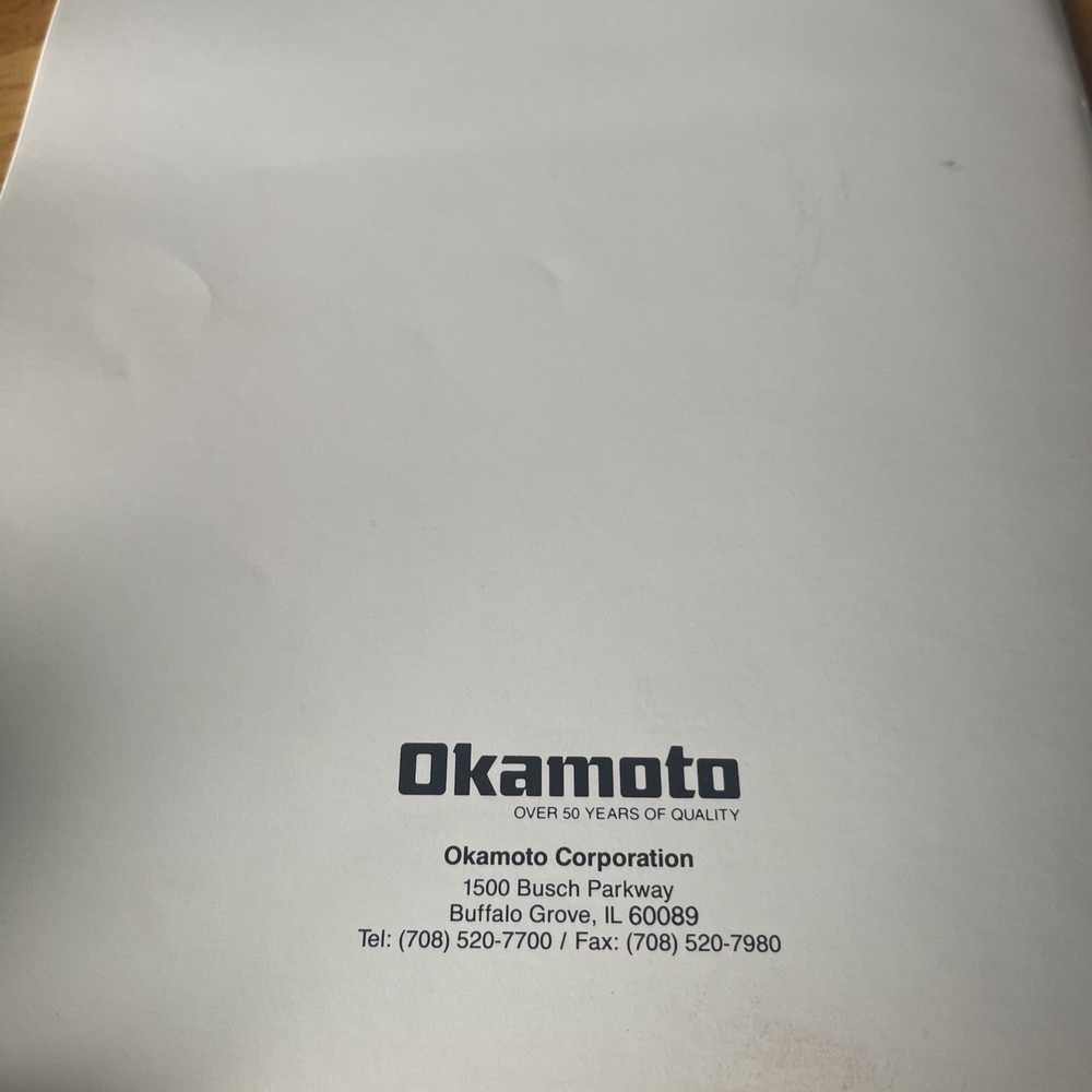 OKOMOTO Linear 612 & 618 Precision Surface Grinder Operation Manual