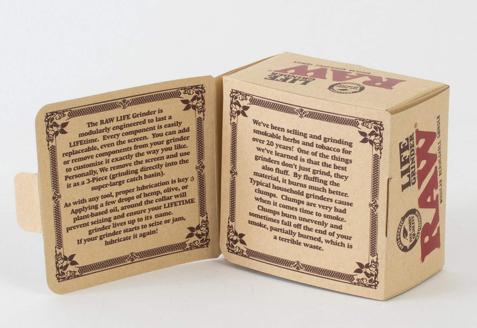 RAW Life 4-Piece Herb Grinder Version 3 V3 - Red