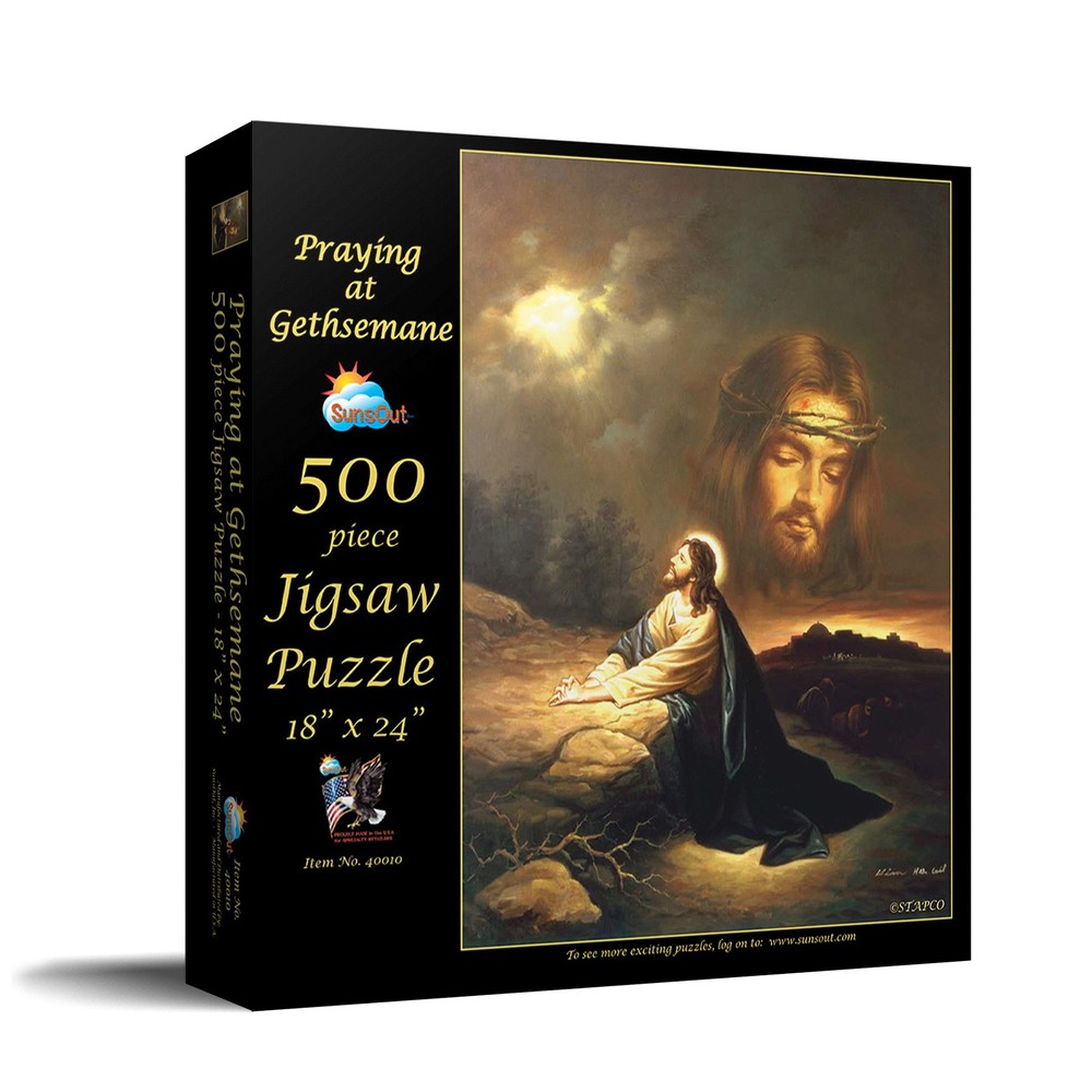 SunsOut Praying at Gethsemane 500 pc Easter Jigsaw Puzzle