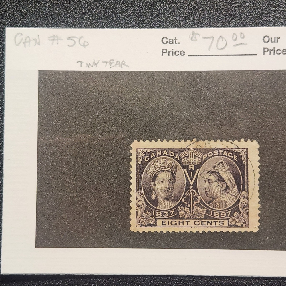 Canada #56 tiny tear - CV $70 - Lot #12644
