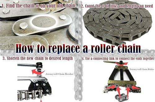 Roller Chain Tools Kit Fits #60#80#100 Roller Chain, Chain Breaker + Puller