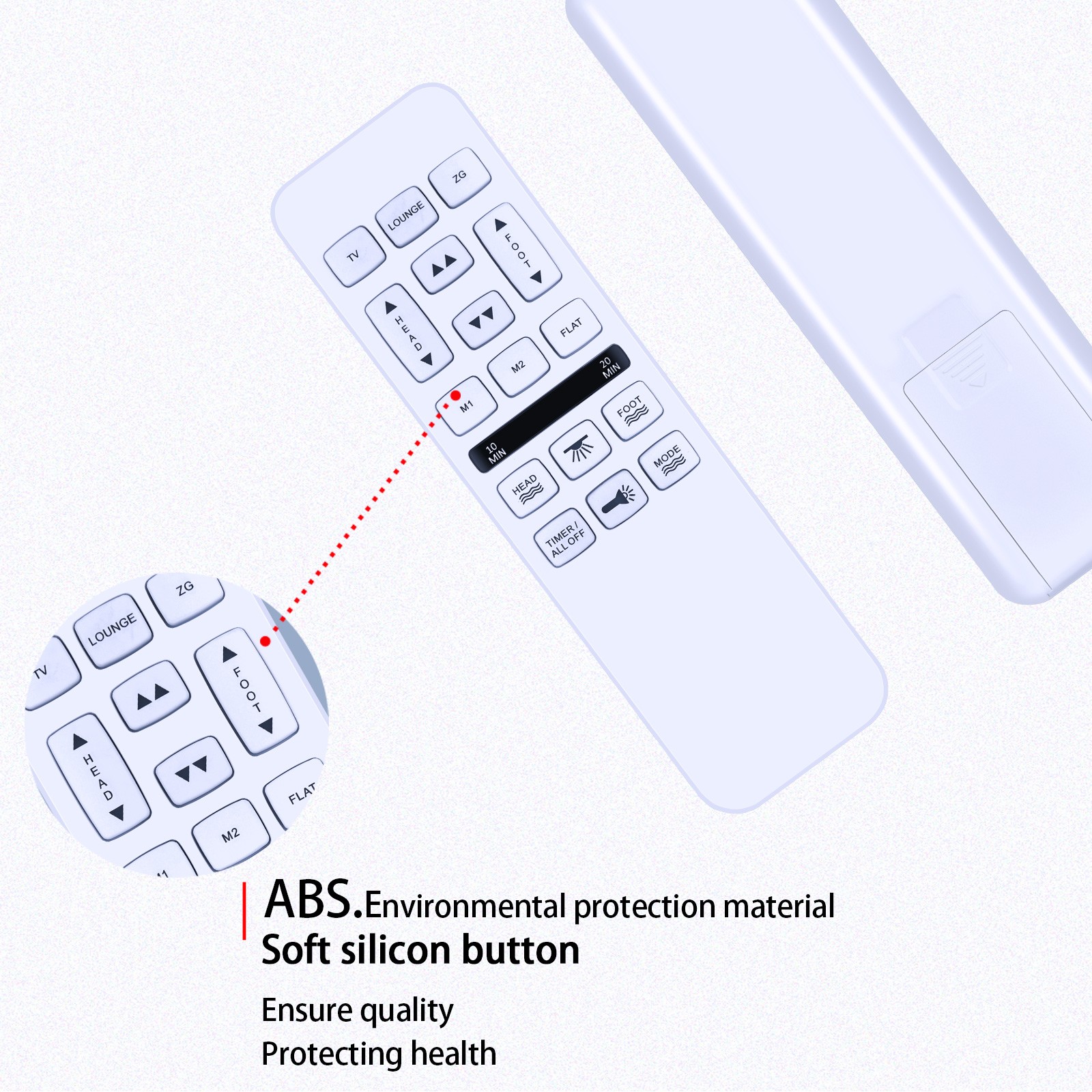 New HJH55 Remote Control For Easy Rest /BedTech Adjustable Bed Base White