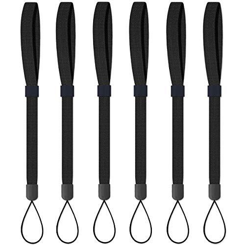 Wrist Lanyard Strap String 6 Pack Black Flashlight Lanyard for USB Keys