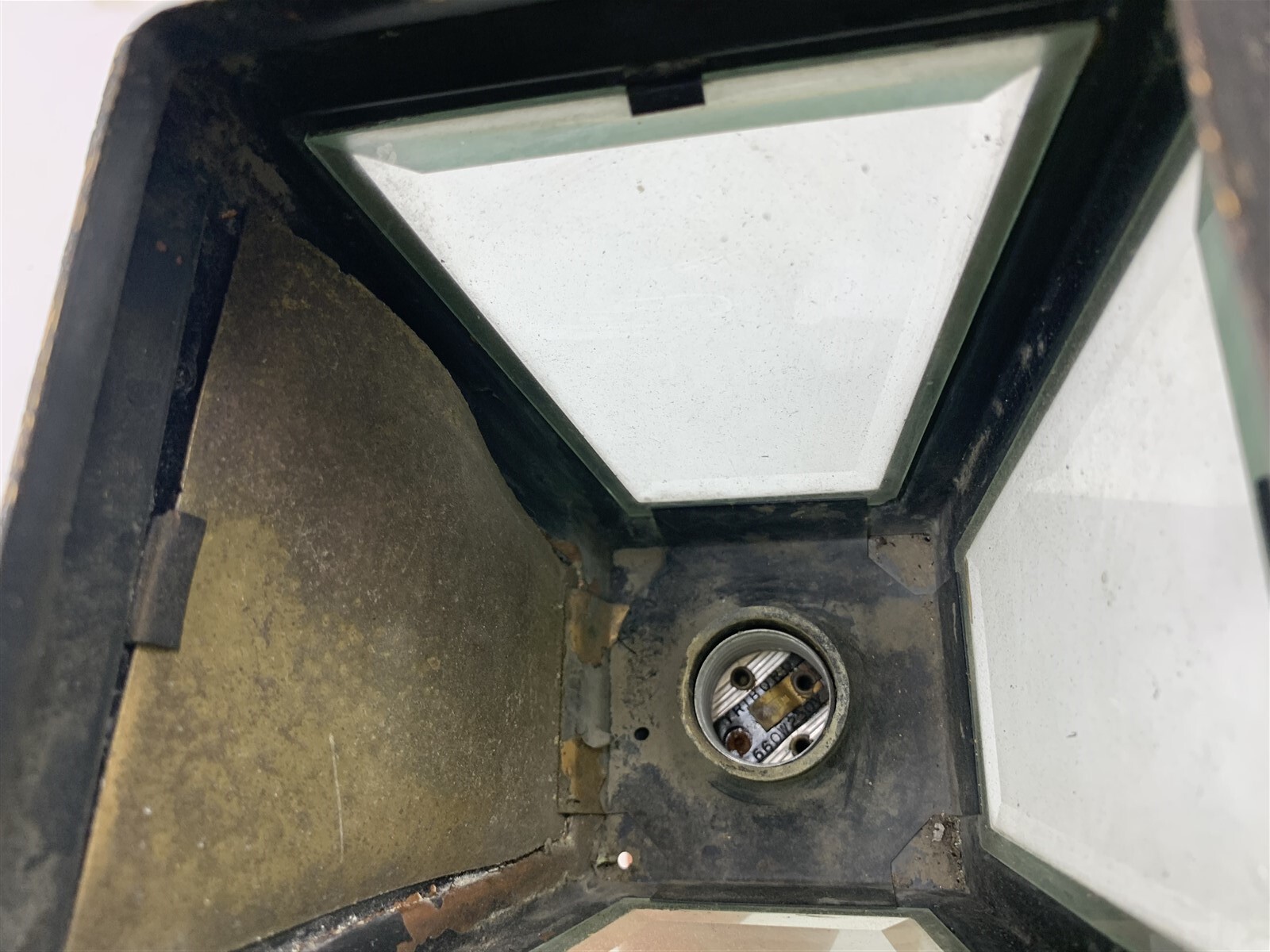 QTY 3 Black Painted Brass Vintage Carriage Lamps Lights Sconce Electric Gothic