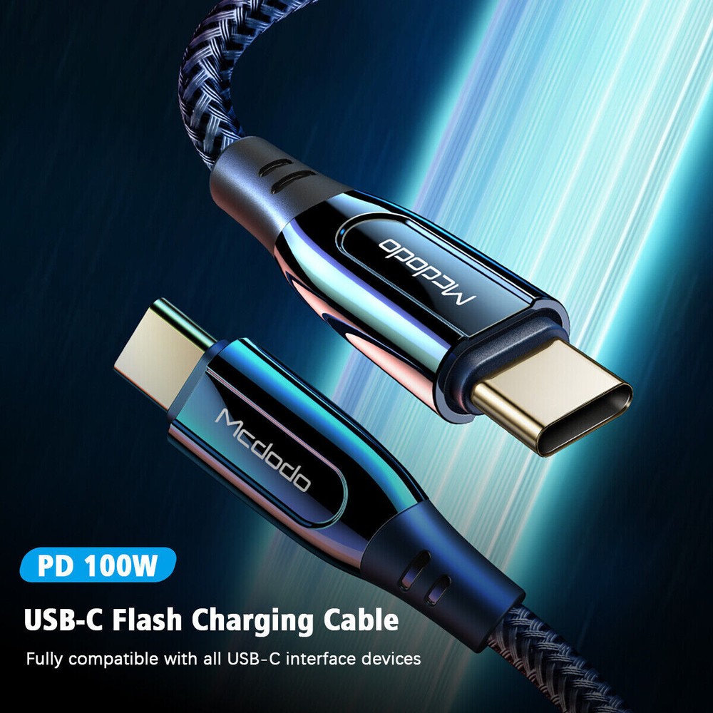 PD 100W 5A Mcdodo Type-C to Type C Fast Charging Data Sync Charger Cord