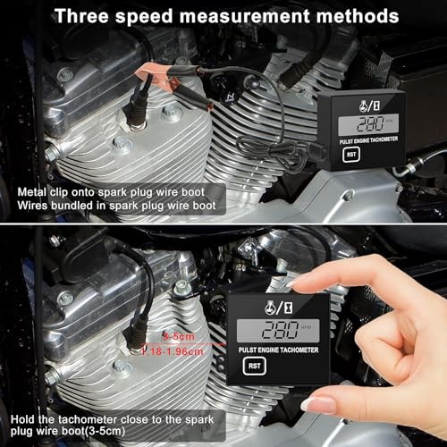 Digital Engine Tachometer for Small Engine Pulse Tach Gauge Single Key