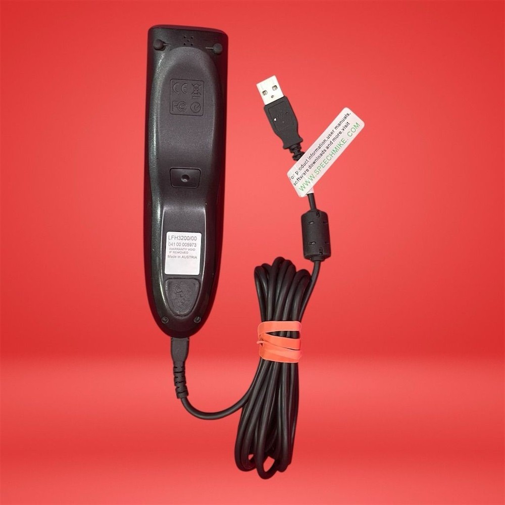 Philips SpeechMike USB Voice Recorder Microphone Push Button White