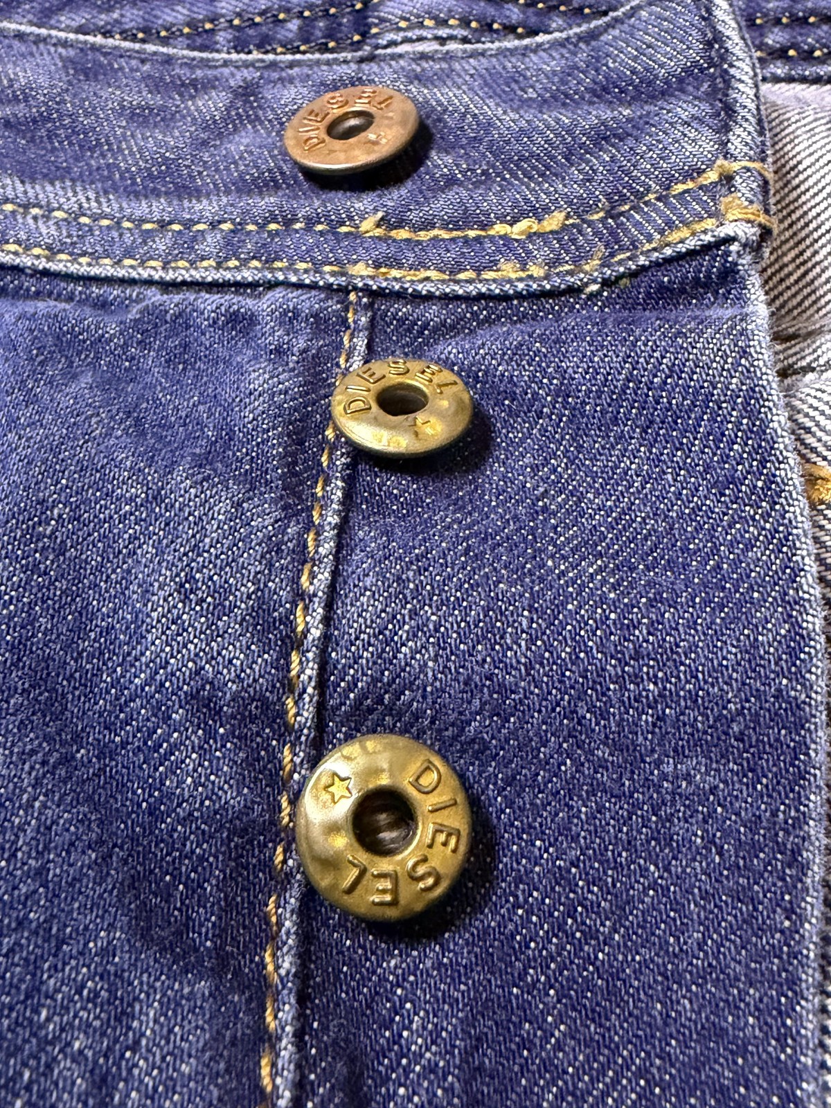 Diesel Jeans Mens 33x33 New-Fanker Button Fly Medium Wash Bootcut Blue Denim