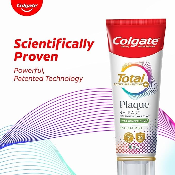Colgate Total Plaque Release Toothpaste, 3X More Effective 80g/2.82oz
