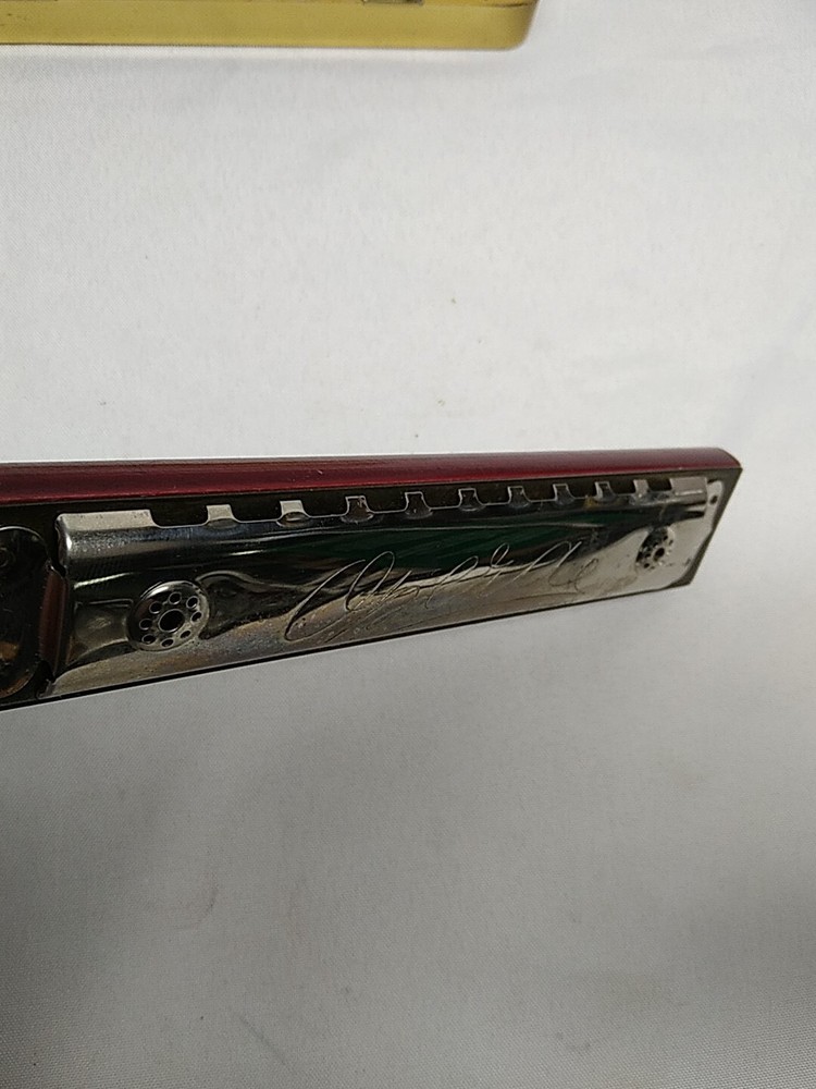 Vtg Opera Harmonica G - US Zone West Germany - Original Metal Case NICE!