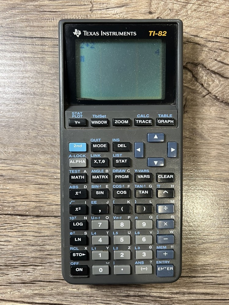 Texas Instruments TI-82 Graphing Calculator, tested With Slide Cover