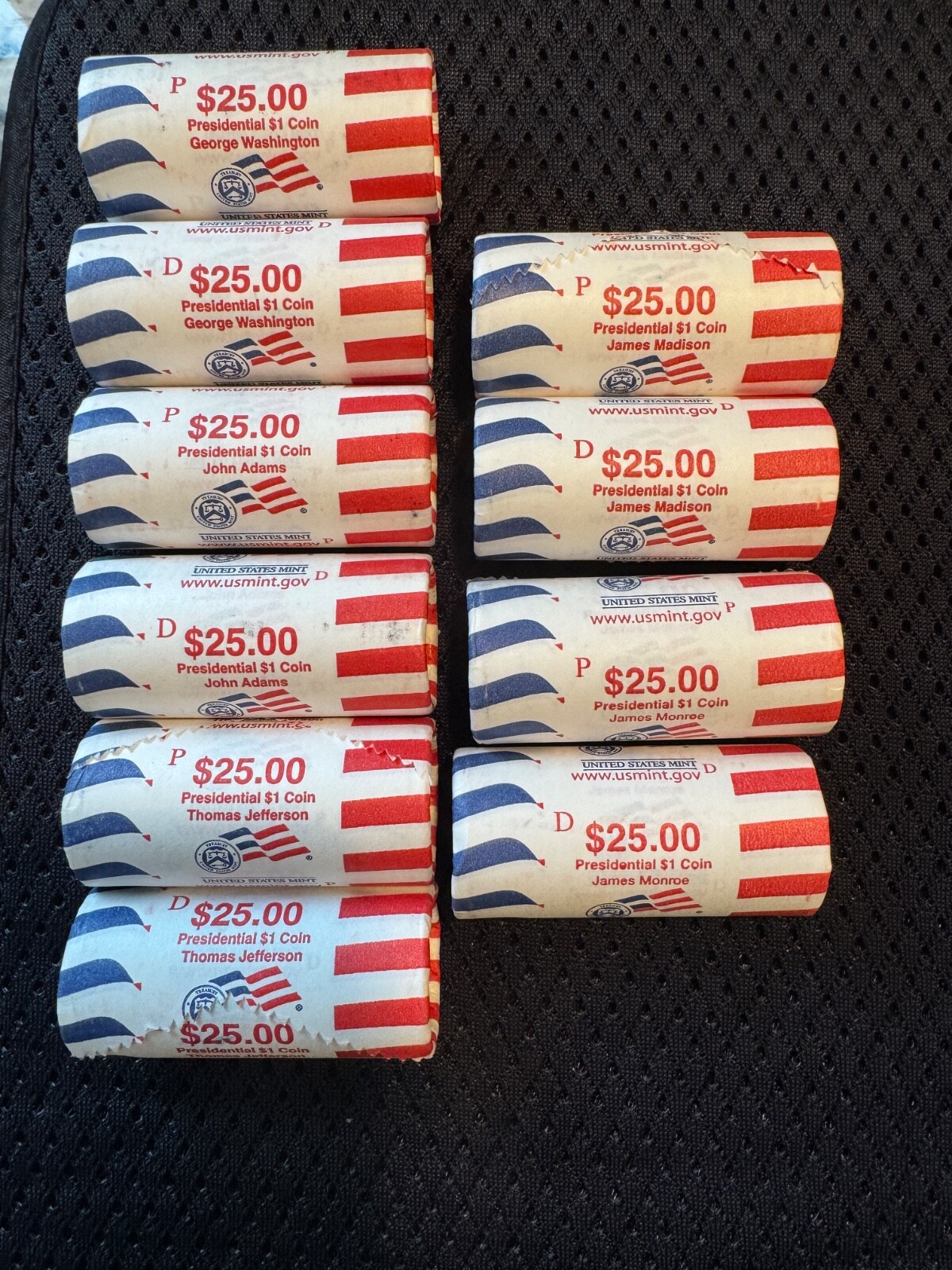 COMPLETE BU Presidential Dollar Set P&D - 80 BU Coins from US Mint Rolls