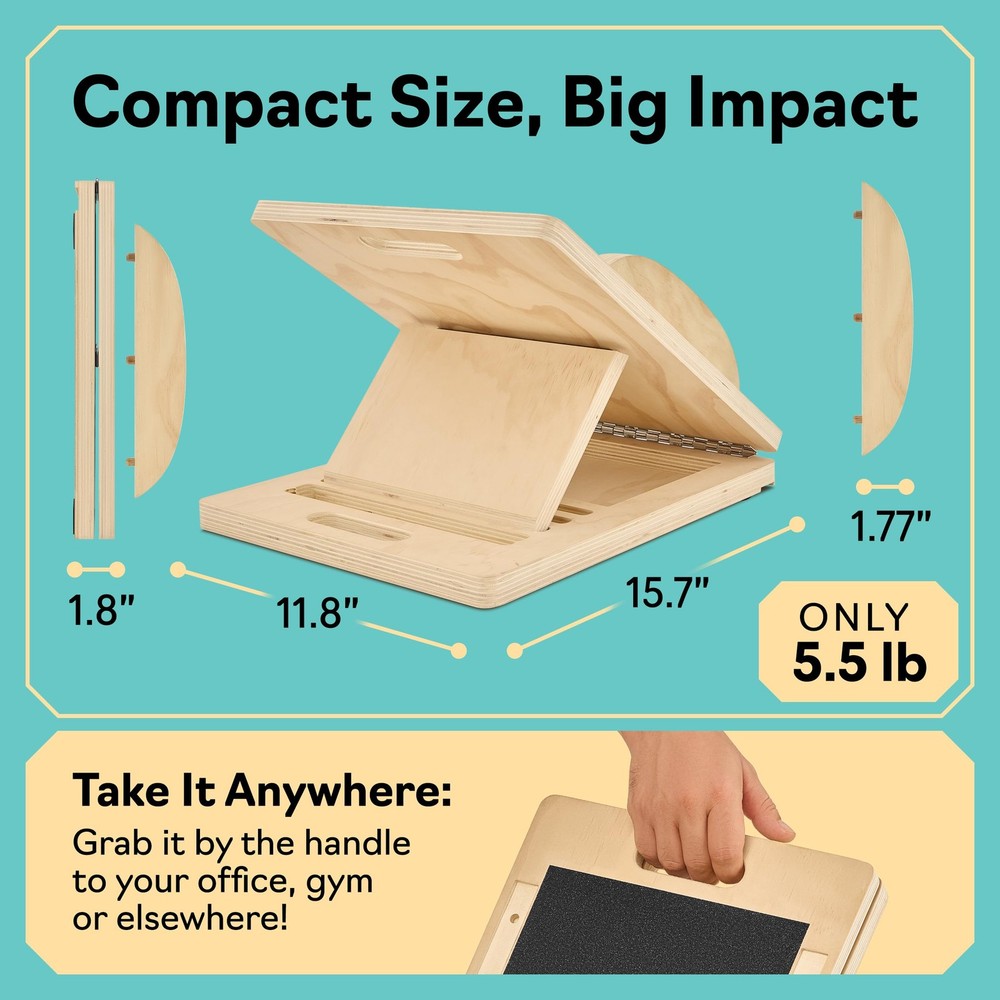Slant Boards for Exercise – Slant Board with 6 Incline Angles – Transforms In...