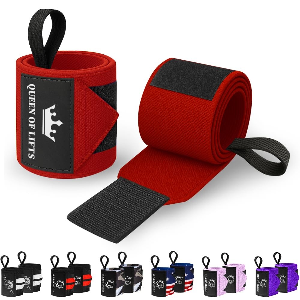 Weightlifting Wrist Wraps with Thumb Loop – 12 Inch HeavyDuty Support