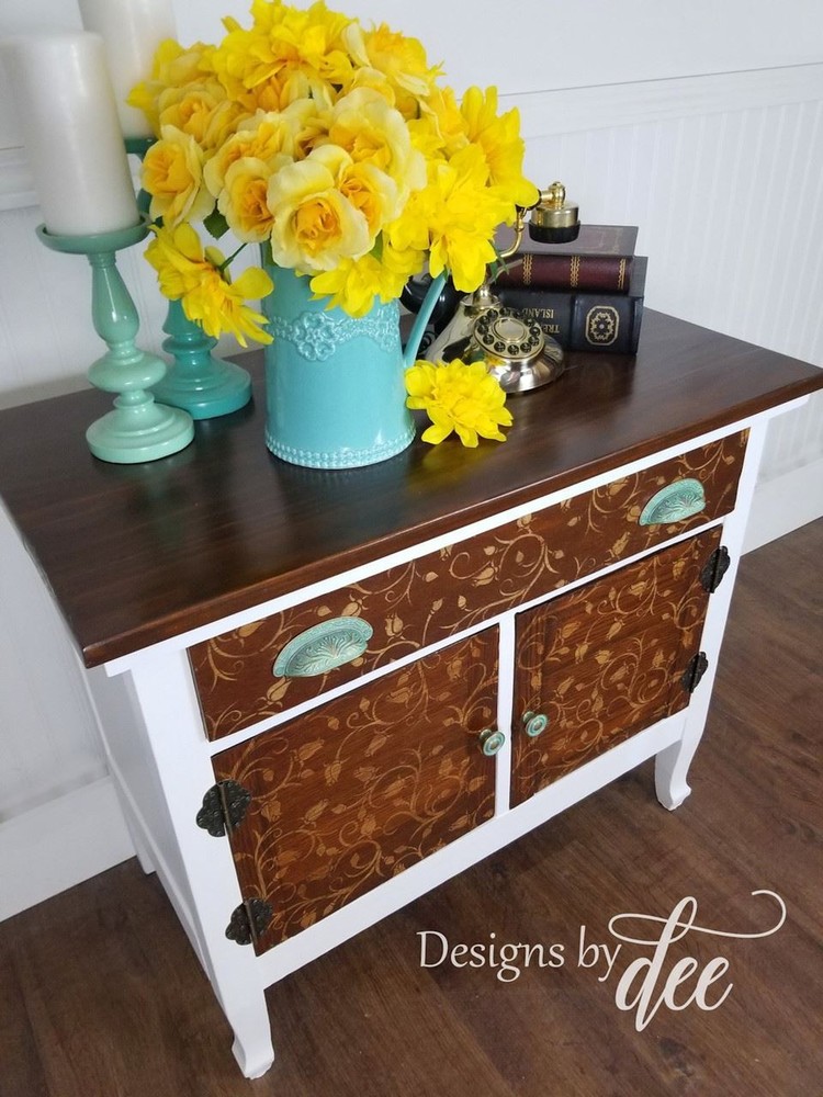 2-1/2" Baroque Scroll Work Design Cup Pull Verdigris