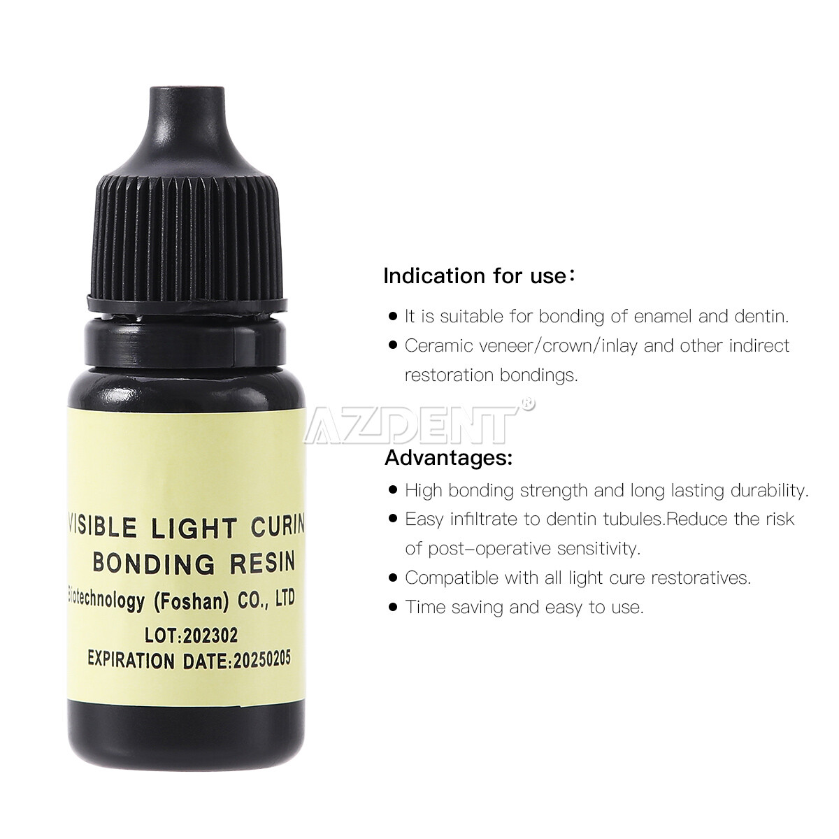 1 X Dental Light Cure Bonding Adhesive One Step Bonding Cure Dentin Enamel