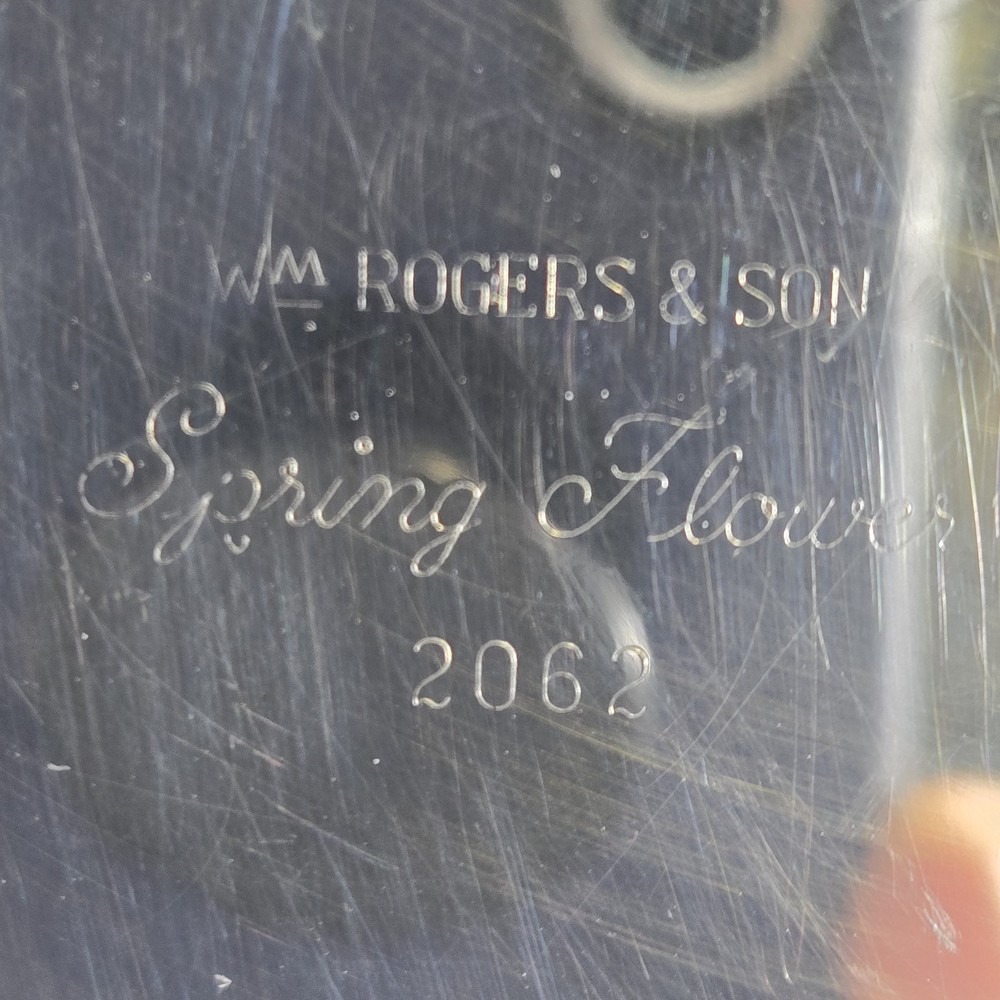 Wm. Rogers & Son Spring Flower Silverplate Serving Dish #2062 & 1.5 Qt Pyrex