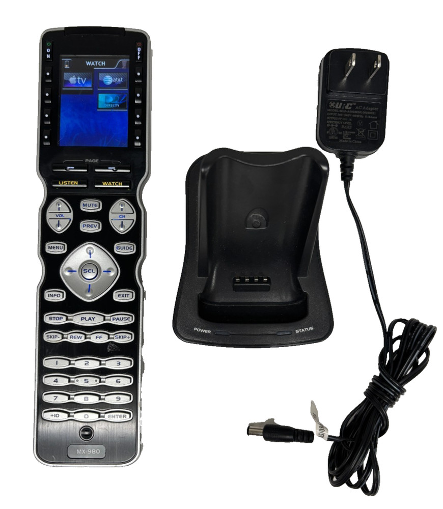 URC MX-980, Programmable w/Battery & Charging Cradle & Power Supply - PreOwned