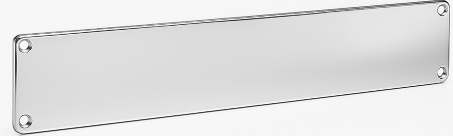 1U Solid Rack Panel – Metallic Super Chrome – 19” Steel Cover