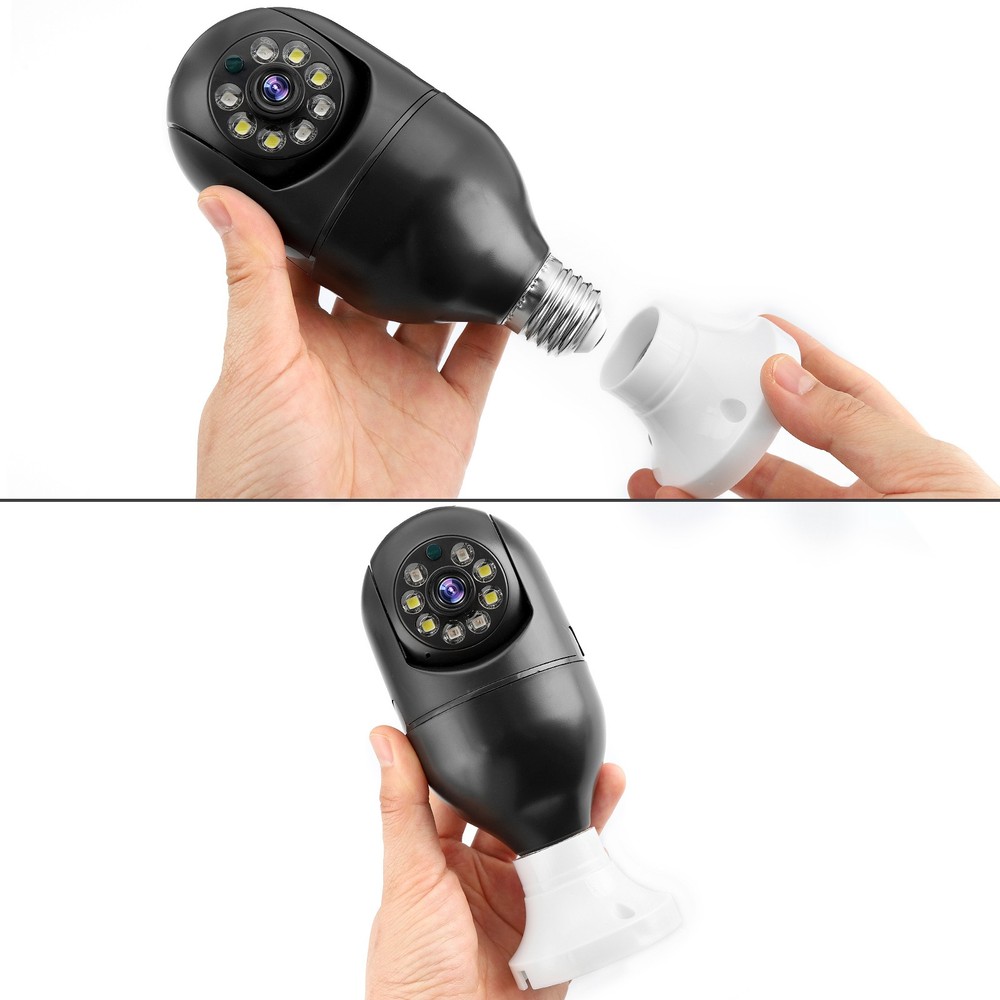 1080P HD Wireless E27 Bulb WiFi IP Camera Smart Security Camera 360° Panoramic