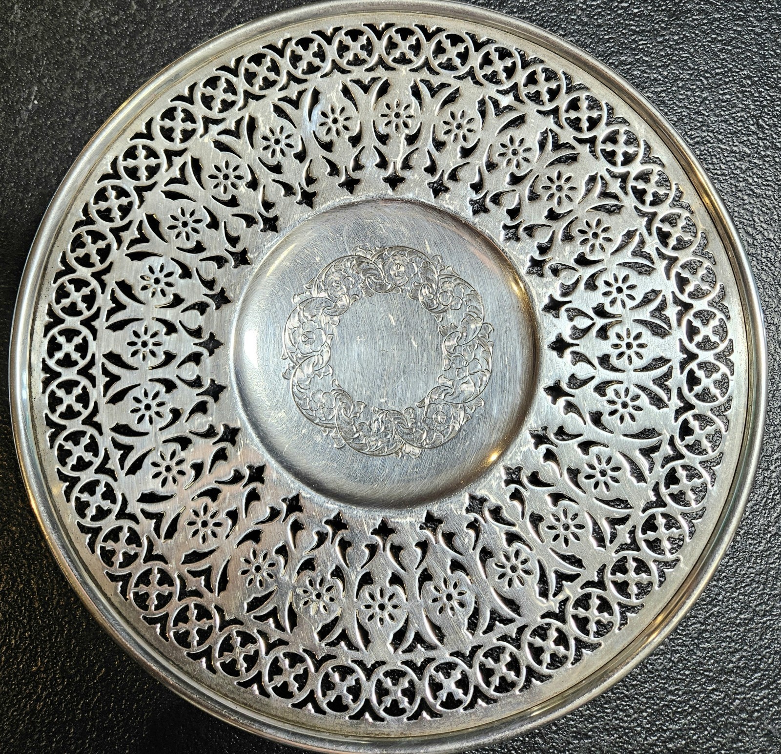 E. A. Brown Antique Sterling Silver Fancy Tray / Dish