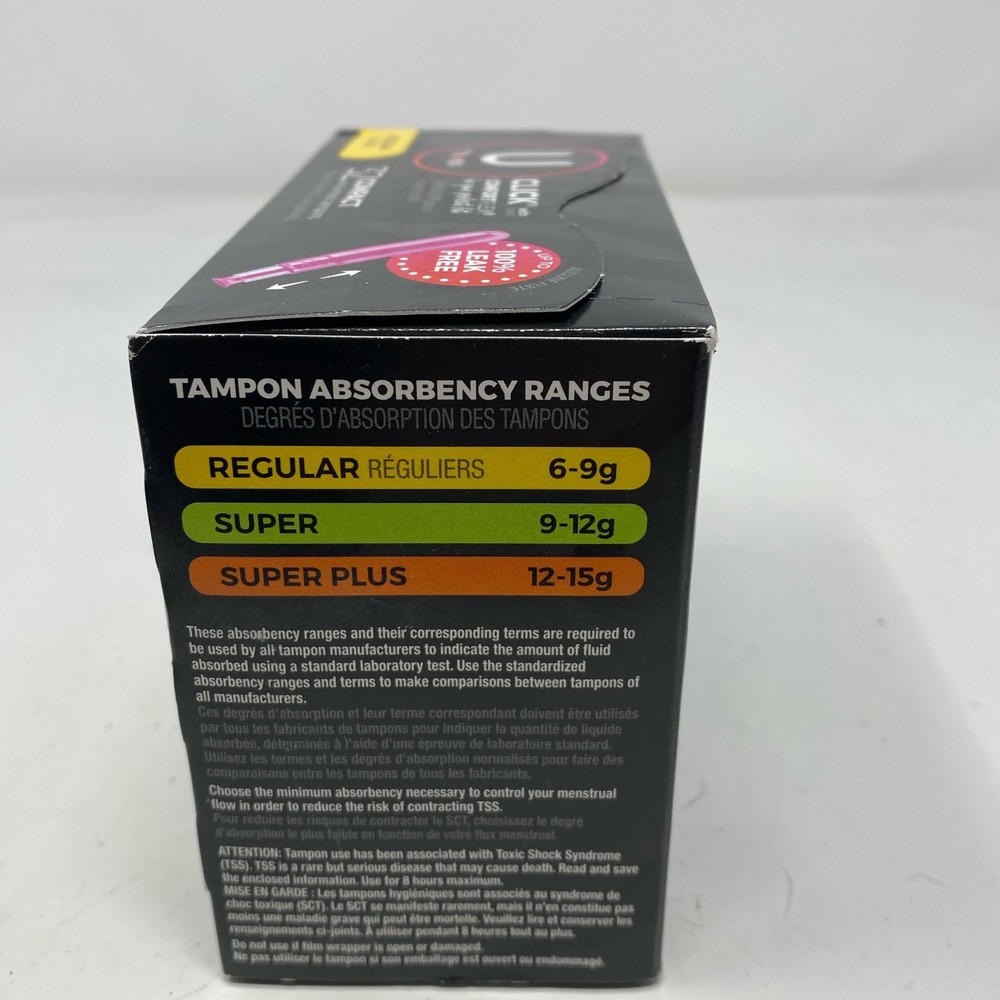 U by Kotex Click Compact Tampons Regular Unscented 32ct