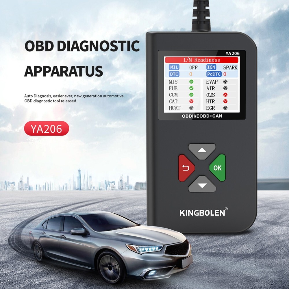 YA206 Auto OBD Code Reader OBD2 Scanner Car Check Engine Fault Diagnostic Tool