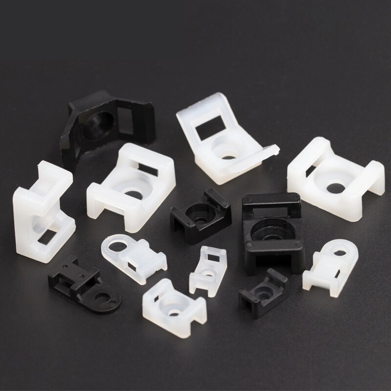 Cable Zip Tie Base Clips, Screw Mount Saddle Cradle Fixing Clips Holders