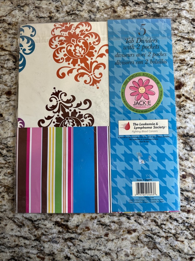 Tab Dividers With Two Pockets 5 Pack