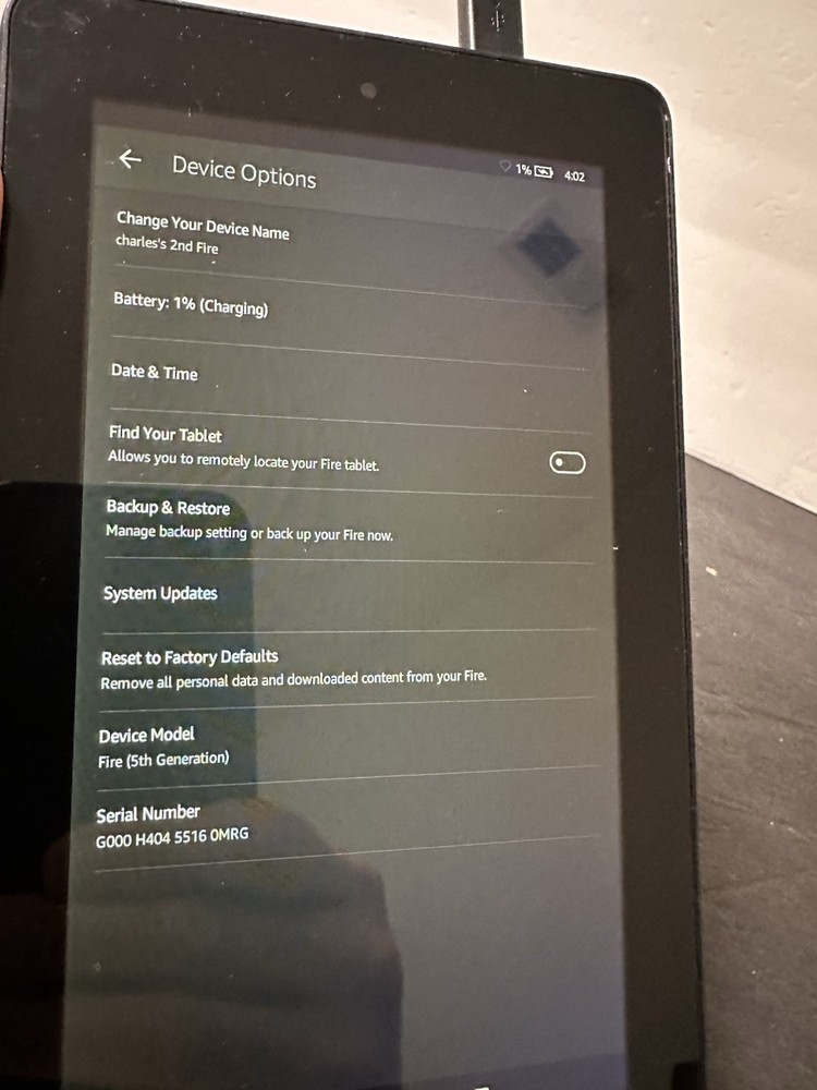 Amazon Fire 5th Gen Wi-Fi SV98LN! As Is! Untested —-A34—