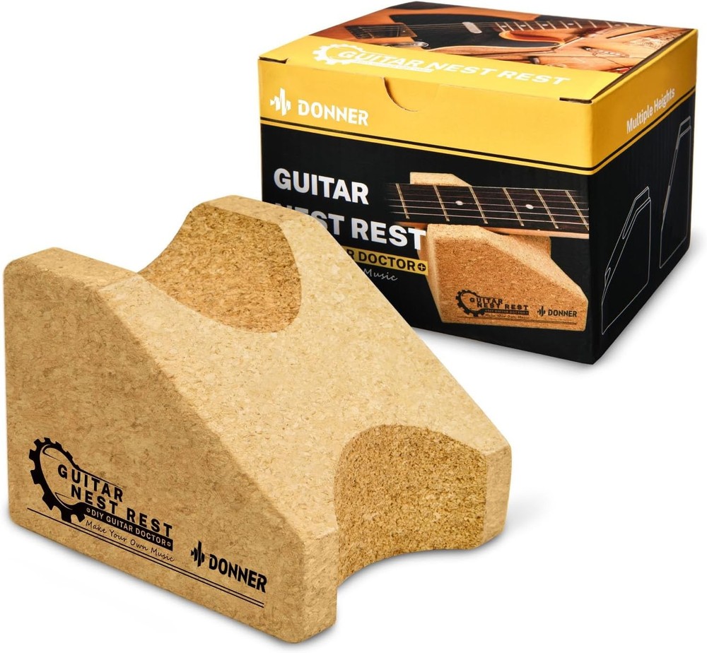 Donner Guitar Neck Rest Cradle, Bench Support Pillow for String...