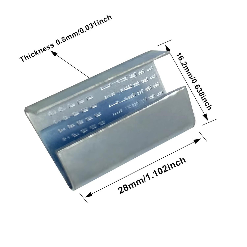 Packaging Strapping Open Serrated Seals for 5/8" Strap Width Polyester (PET) Str