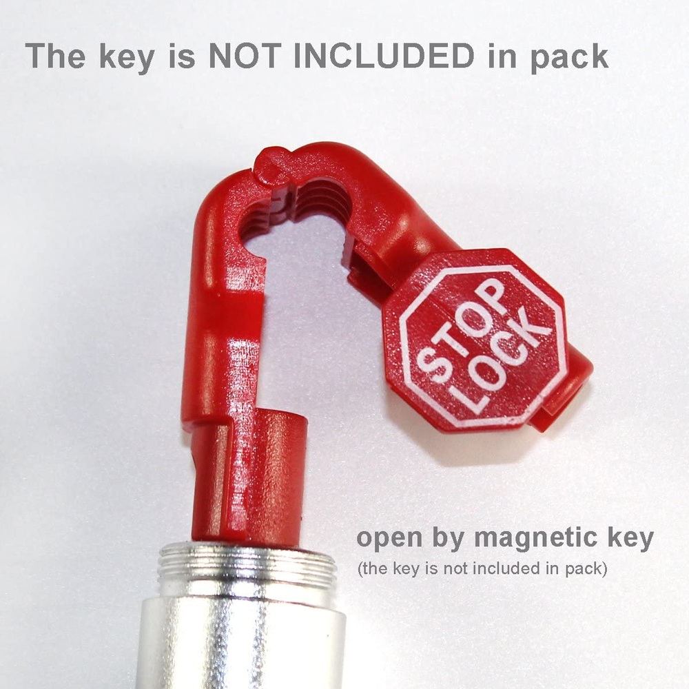 Peg Hook Locks Stop Lock 100 Piece Plastic Red Retail Peg Hook Security Locks
