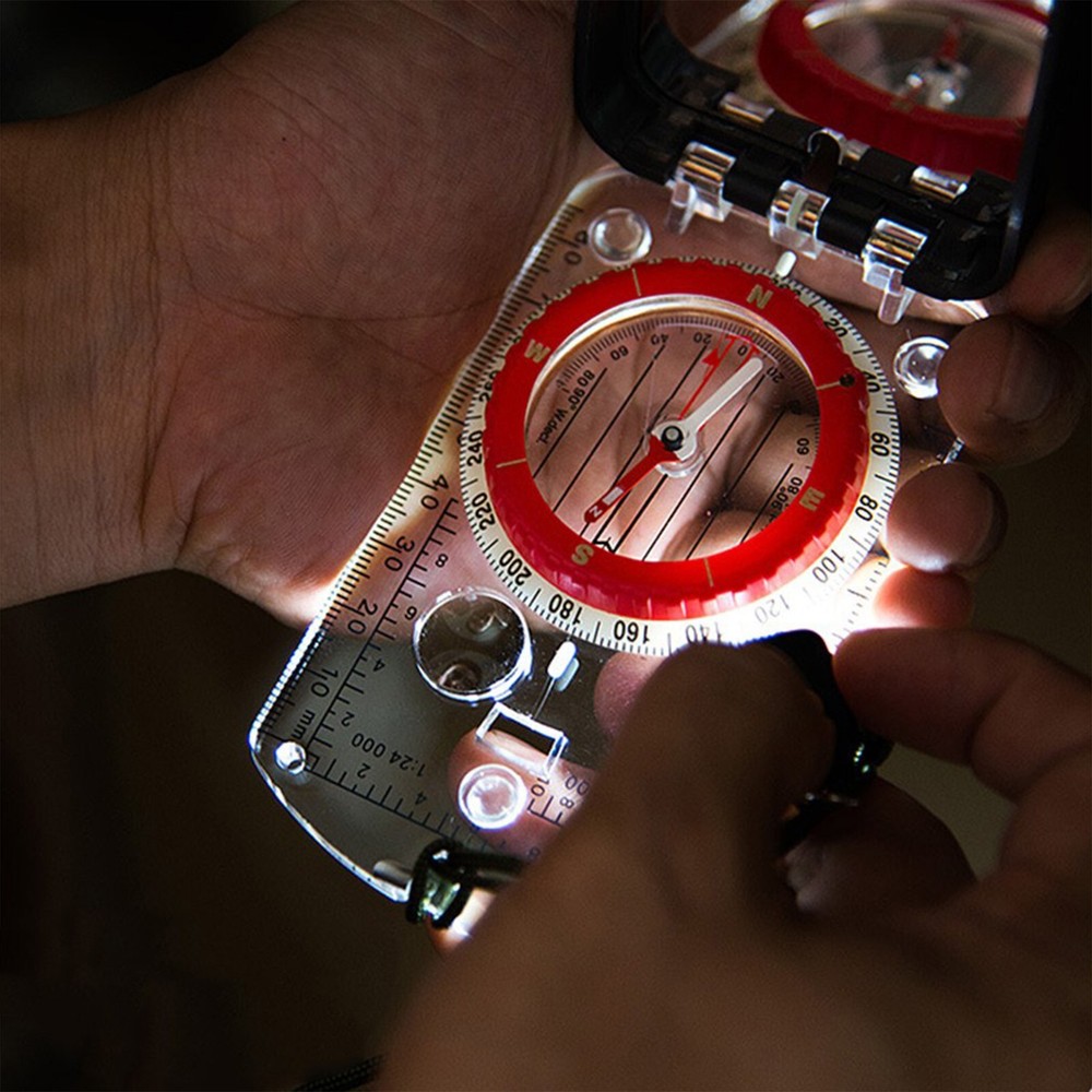 Sirius Survival Adjustable Declination Compass for Maps for Hiking & Navigation