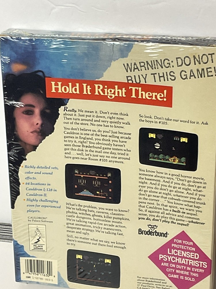 Vintage Commodore Software Game Broderbund CAULDRON NIP Sealed