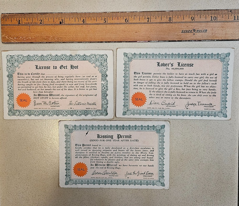 Vintage Gag Gift Cards