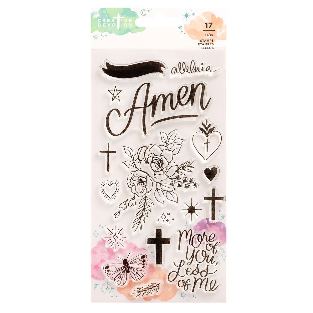 Creative Devotion Draw Near Clear Stamps 17/Pkg-Icon & Phrase
