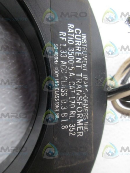 INSTRUMENT TRANSFORMERS 170RL-352 CURRENT TRANSFORMER UNMP