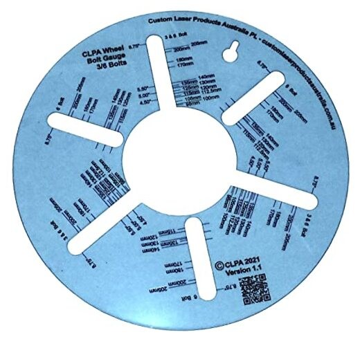 Three & Six Stud Wheel Bolt Pattern Measuring Tool - an Easy Read 3 & 6 Stud