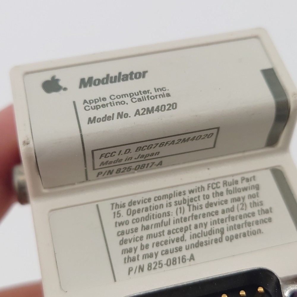 Apple Computer IIc TV Modulator Model No. A2M4020 Part 825-0817-A